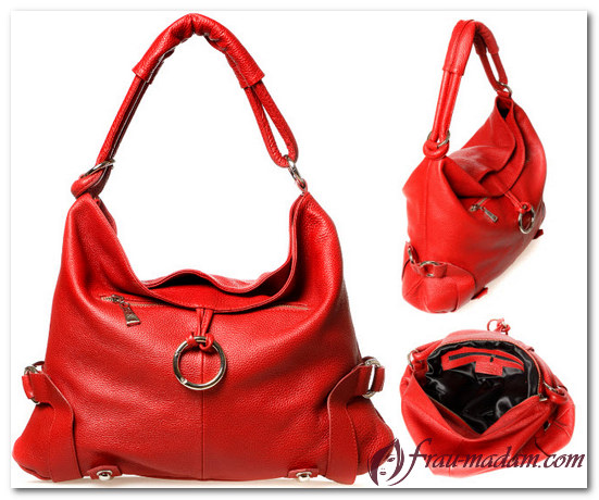 красная сумочка с чем носить