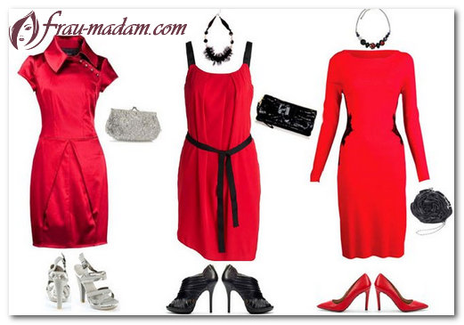 Какие туфли одеть под длинное или короткое красное платье?