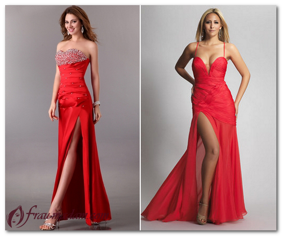 картинки красное платье в пол