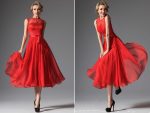 Красивое коктейльное платье красного цвета: с чем носить, фото