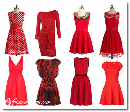 красные платья 2016 фото новинки