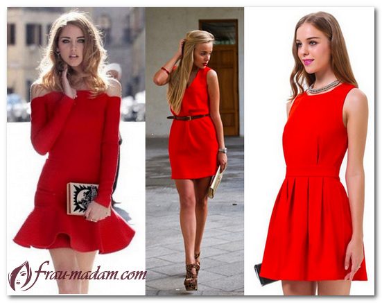 красные платья лето