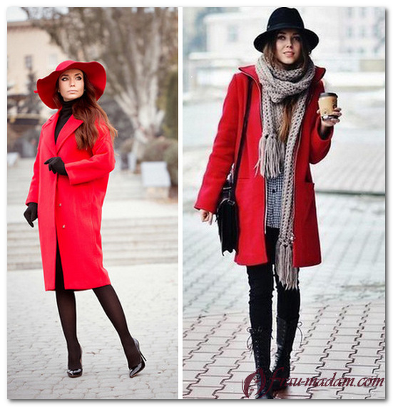 шляпа к красному пальто